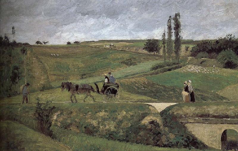 Camille Pissarro Leads to the loose many this graciousness Li road oil painting picture